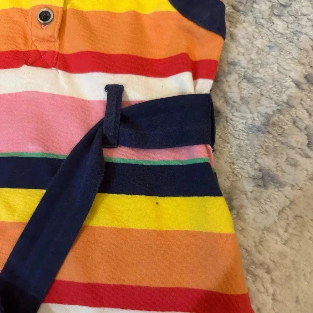 BabyGap Rainbow Stripe Belted Tank Dress Toddler Girls Size 2T